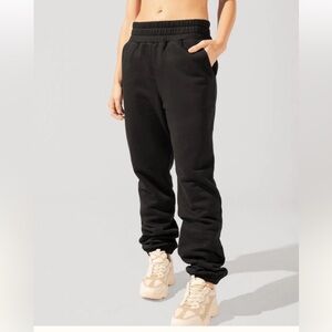 Popflex Cloud Rollover Sweatpant - Black